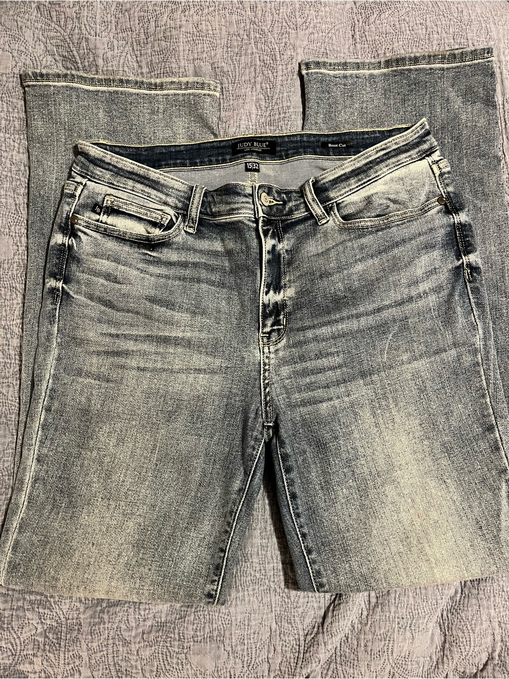 Judy Blue Faded Light Blue Bootcut Jeans